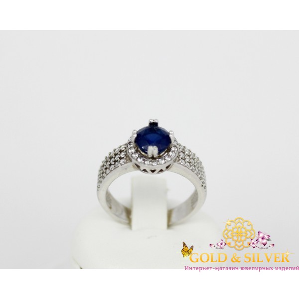 Жіноча каблучка срібна "Оскар" синя 1367р , Gold &amp Silver Gold & Silver, Украина